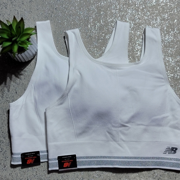 New Balance Other - New Balance Women's XL White/Silver Sports Bras (2 Bras)